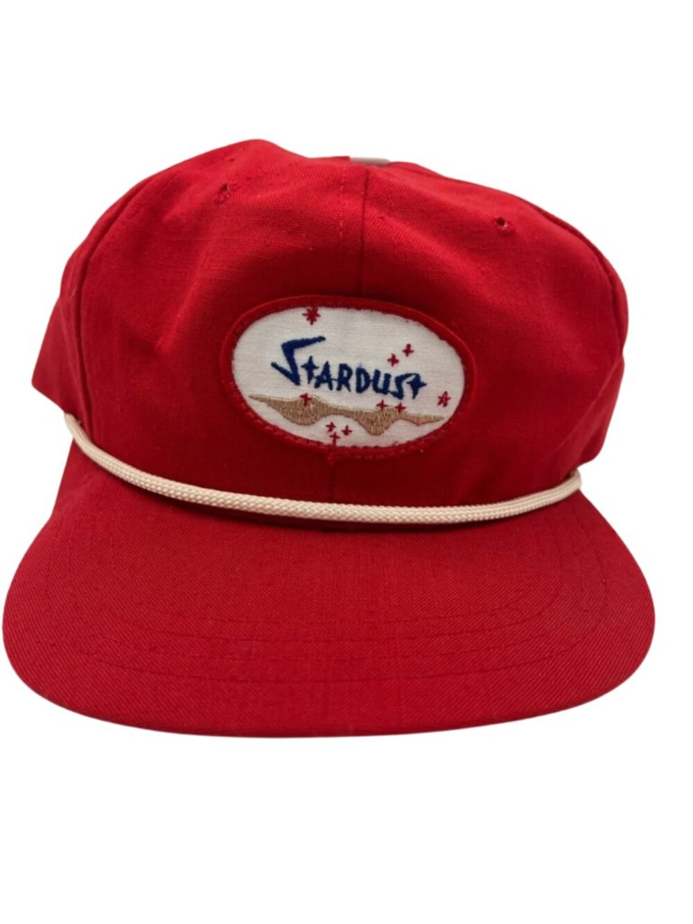 Vintage Stardust Hotel Las Vegas Memorabilia Red Rope-Trim Baseball Cap Hat
